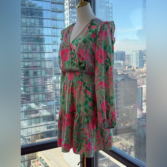 🆕 LILLY PULITZER 🧿 NWT Taviana Stretch Dress, Coming in Hot Blue Horizon, Sz 2 - Picture 11 of 16